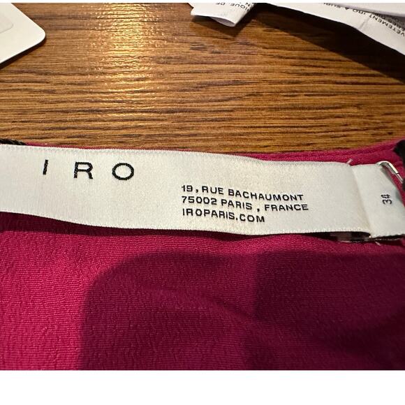 IRO Women's Lace Ruffle Zestful Mini Dress Pink Size 34 NWT Designer Fashion - Picture 5 of 8